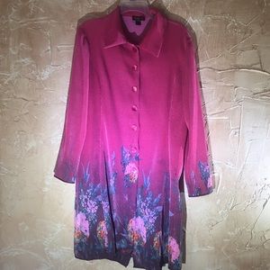Jessy T Long Tunic Top Blouse Jacket XL